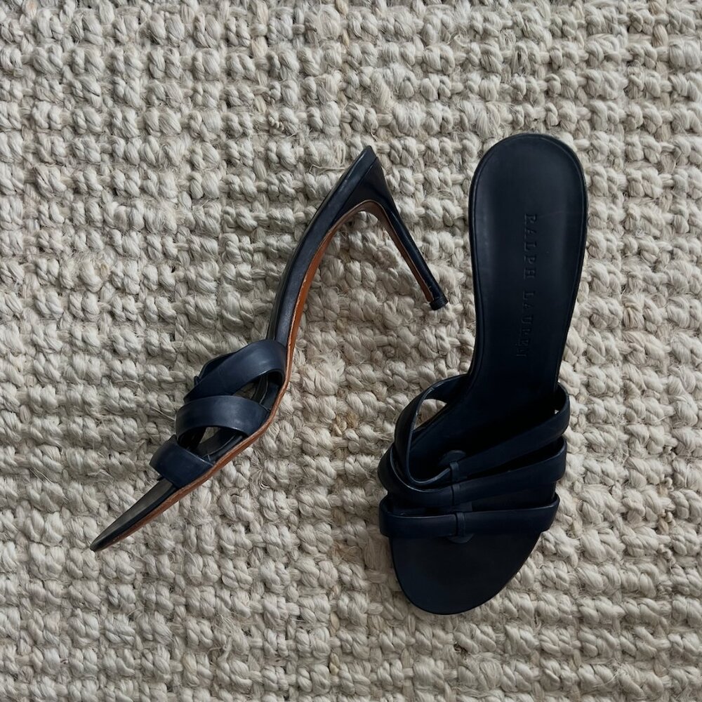 Ralph Lauren Navy Mule Size 8